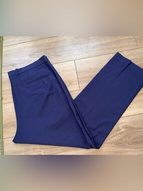 Mint Nordstrom® Flat Front Wool Dress Pants 35x30 Blue Flat Front Mint
